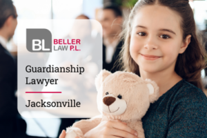 A minor child and her parent consulting a Jacksonville guardianship lawyer 